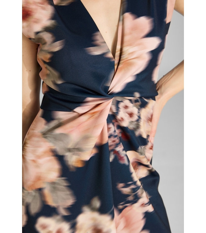Swing Etuikleid aus floral bedrucktem Scu 3001 Navy/multi