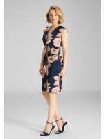 Swing Etuikleid aus floral bedrucktem Scu 3001 Navy/multi