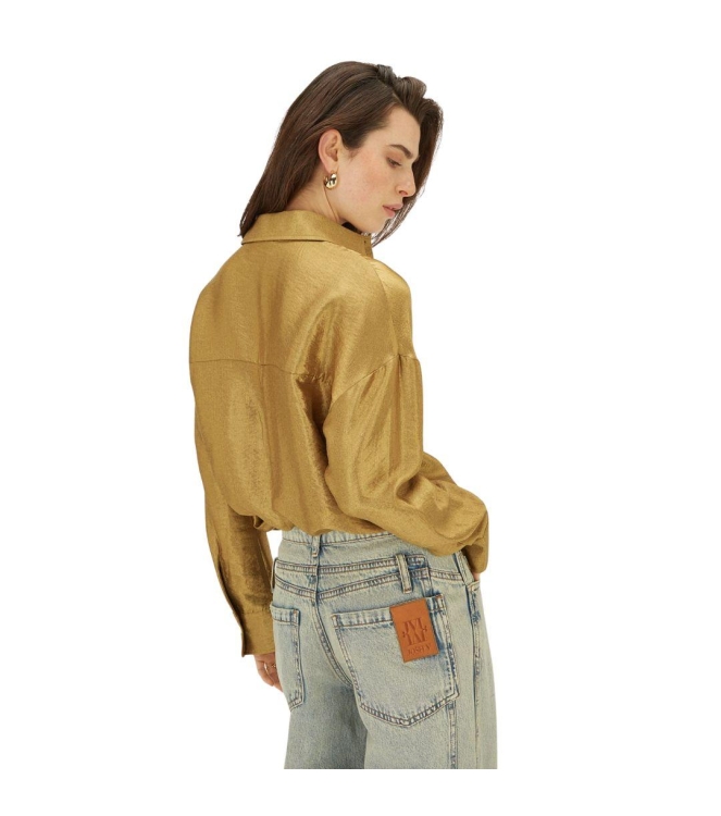 Josh V LUCILLA oversized metallic blouse 999 dark gold
