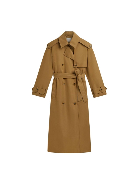 Josh V ROCCO oversized trench coat 608 mid brown