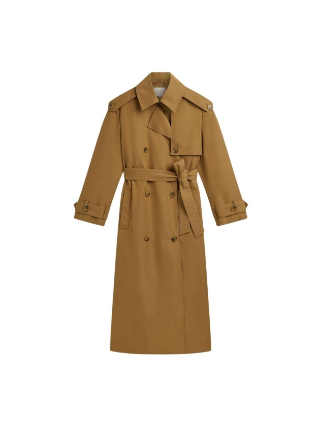 Josh V ROCCO oversized trench coat 608 mid brown