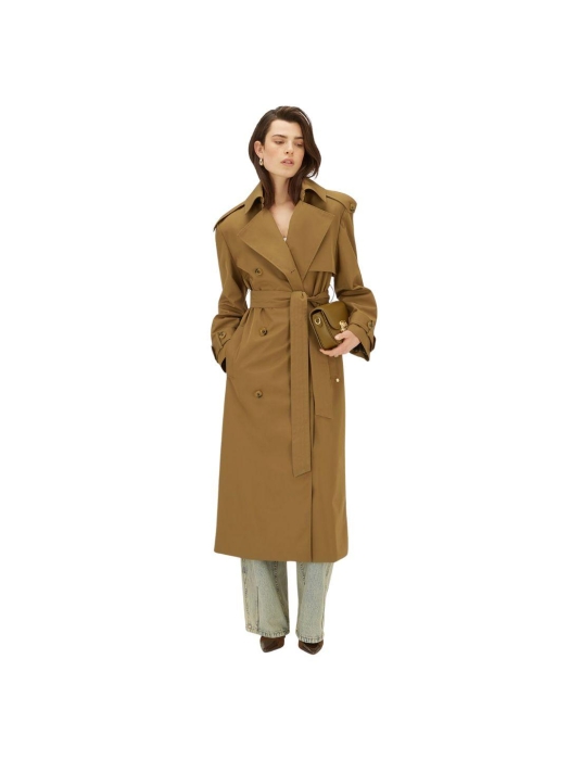 Josh V ROCCO oversized trench coat 608 mid brown
