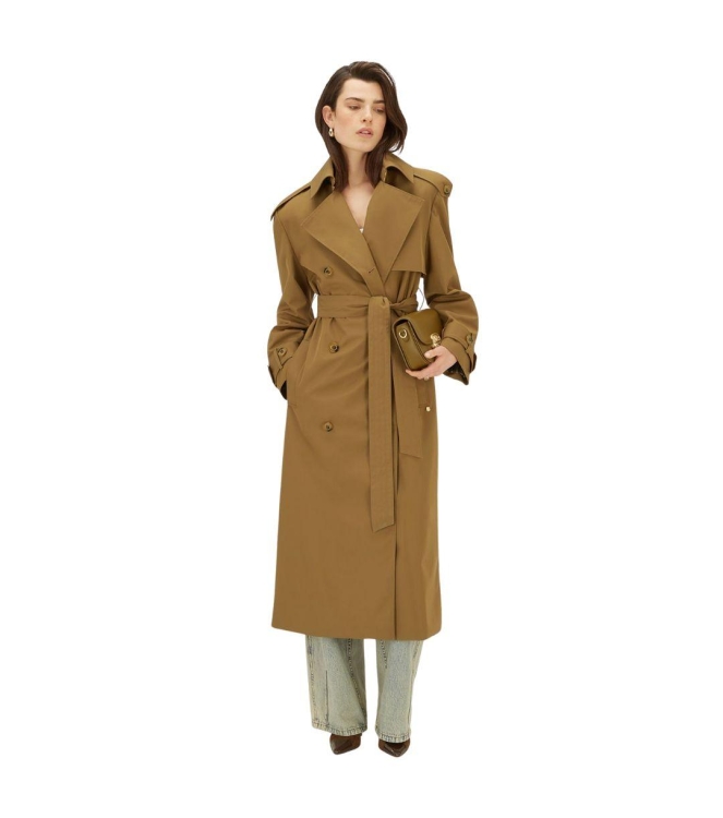 Josh V ROCCO oversized trench coat 608 mid brown