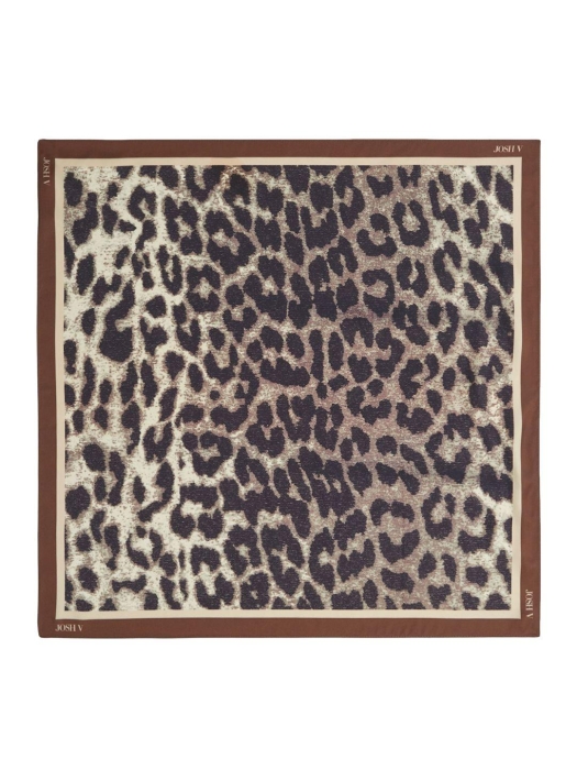 Josh V CYRIL leopard-print scarf 604 leopard brown