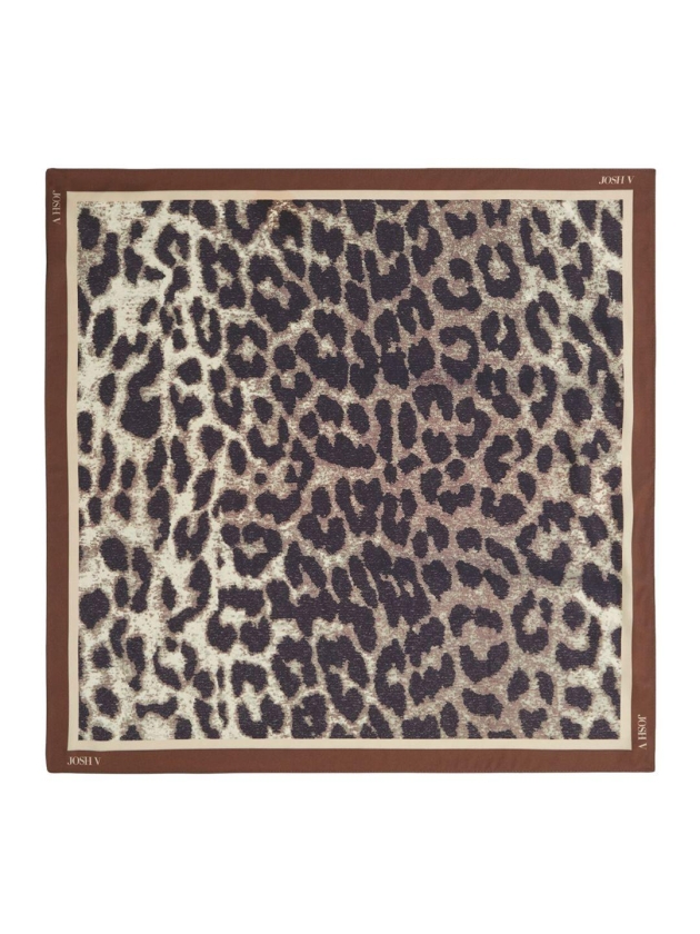 Josh V CYRIL leopard-print scarf 604 leopard brown