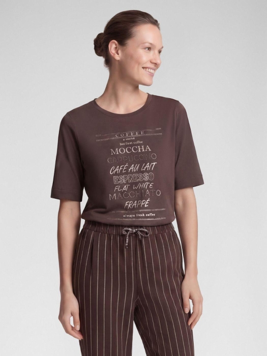 Rabe T-SHIRT 7694 mokka