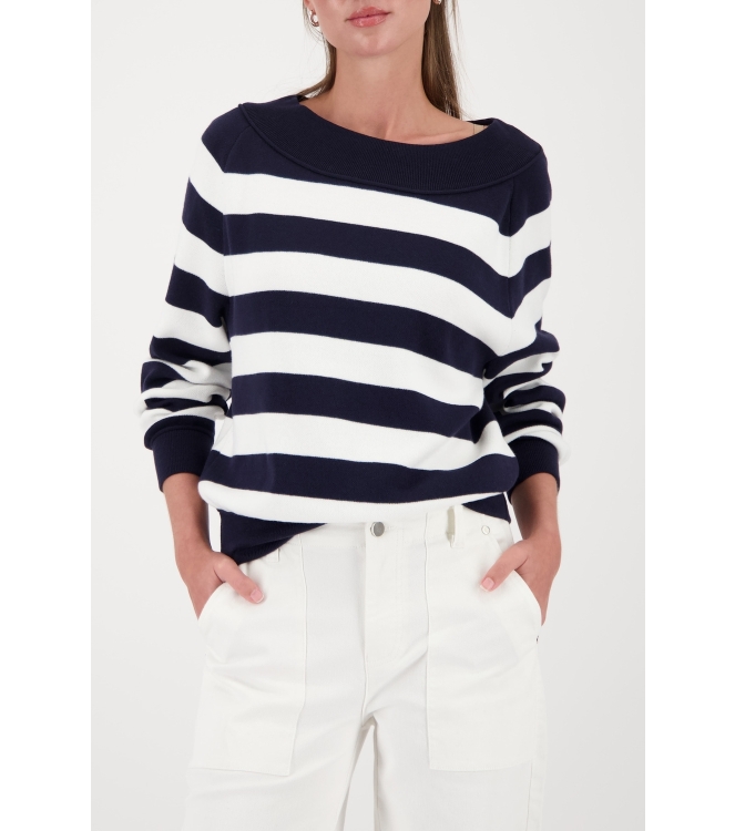 Monari Pullover 756 Marine ringel