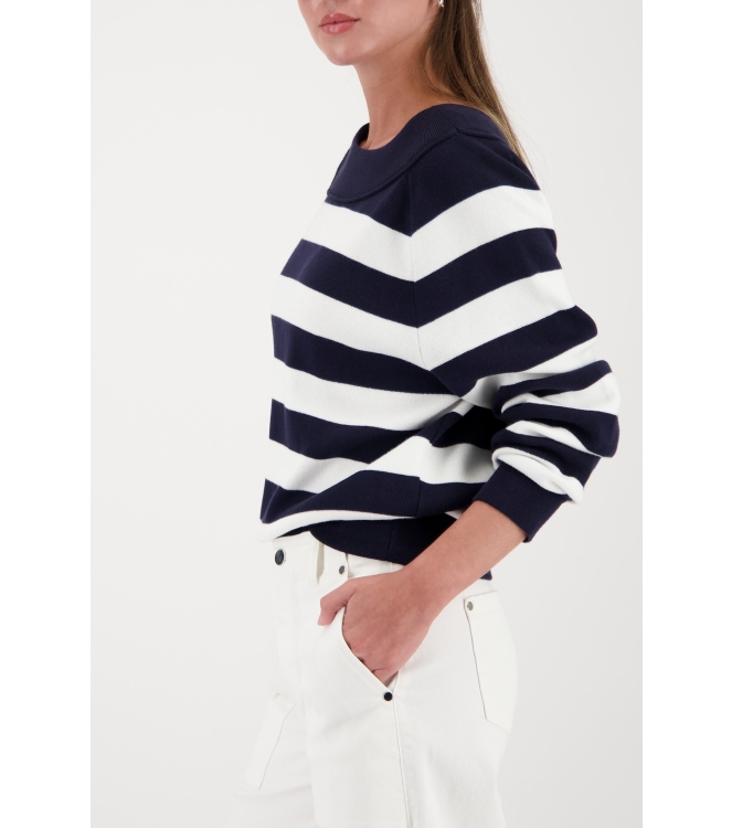 Monari Pullover 756 Marine ringel