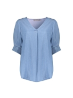 Geisha Top lyocell denim 827 Mid blue denim