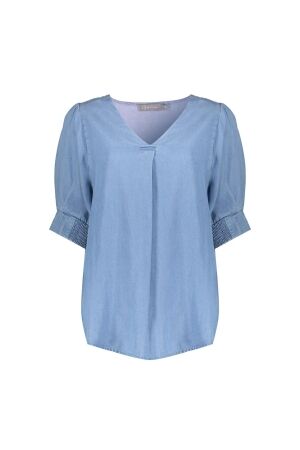 Geisha Top lyocell denim 827 Mid blue denim