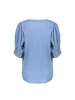 Geisha Top lyocell denim 827 Mid blue denim