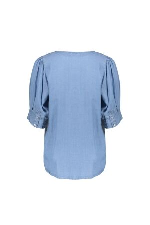 Geisha Top lyocell denim 827 Mid blue denim
