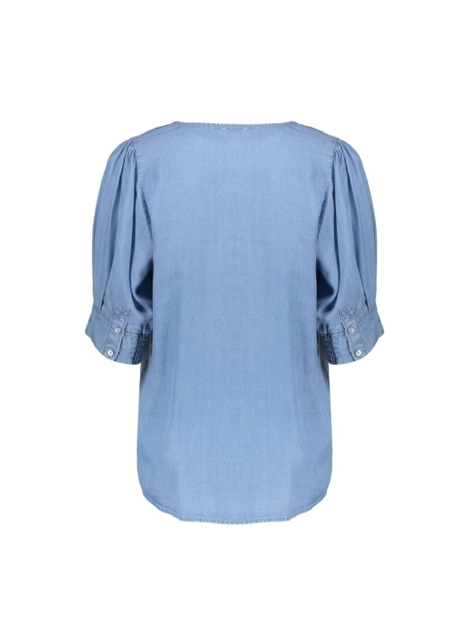 Geisha Top lyocell denim 827 Mid blue denim