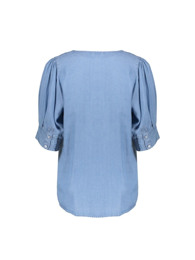 Geisha Top lyocell denim 827 Mid blue denim