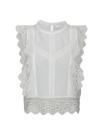 Neo Noir Samia Lace Top White