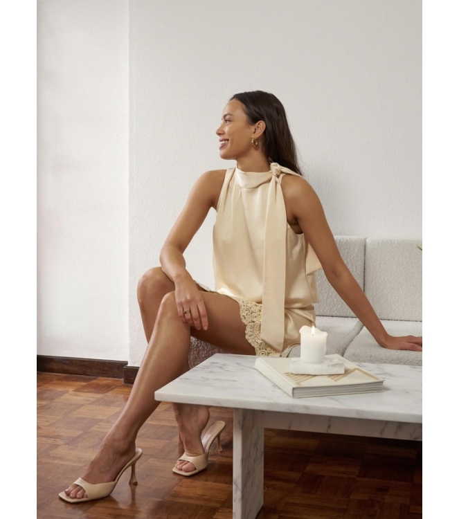 Neo Noir Veda Heavy Sateen Top Light Yellow