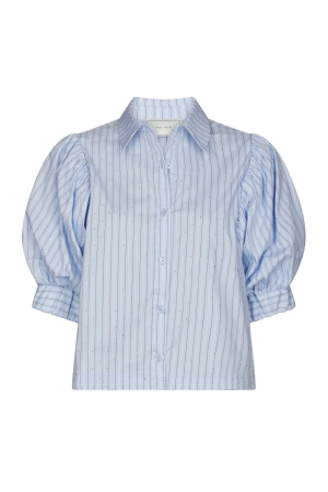 Neo Noir Etta Stripe Stone Shirt Light Blue
