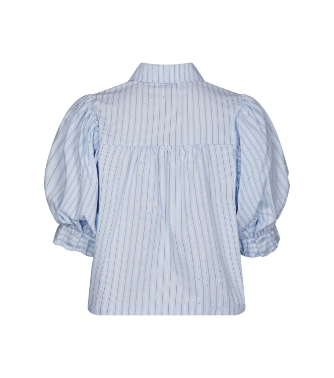 Neo Noir Etta Stripe Stone Shirt Light Blue