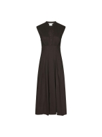 Neo Noir Irena Poplin Dress Chocolate Brown