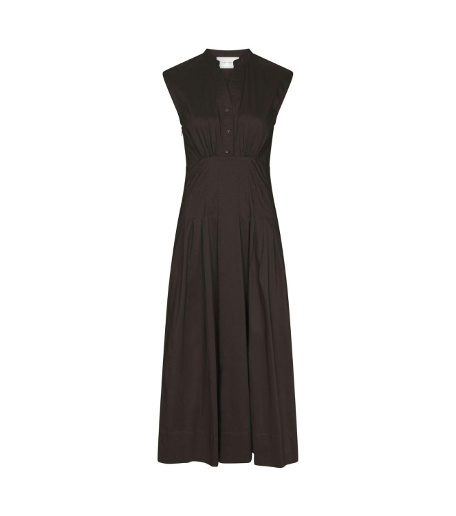 Neo Noir Irena Poplin Dress Chocolate Brown