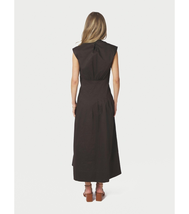 Neo Noir Irena Poplin Dress Chocolate Brown
