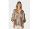 Neo Noir Rivina Heavy Sateen Blouse Dark Taupe