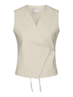 Neo Noir Samara Ramie Waistcoat Natural