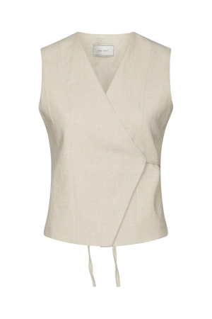 Neo Noir Samara Ramie Waistcoat Natural