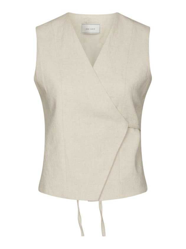 Neo Noir Samara Ramie Waistcoat Natural