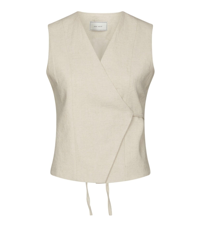 Neo Noir Samara Ramie Waistcoat Natural
