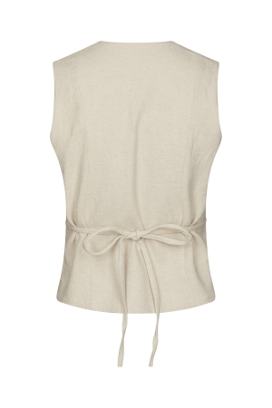 Neo Noir Samara Ramie Waistcoat Natural
