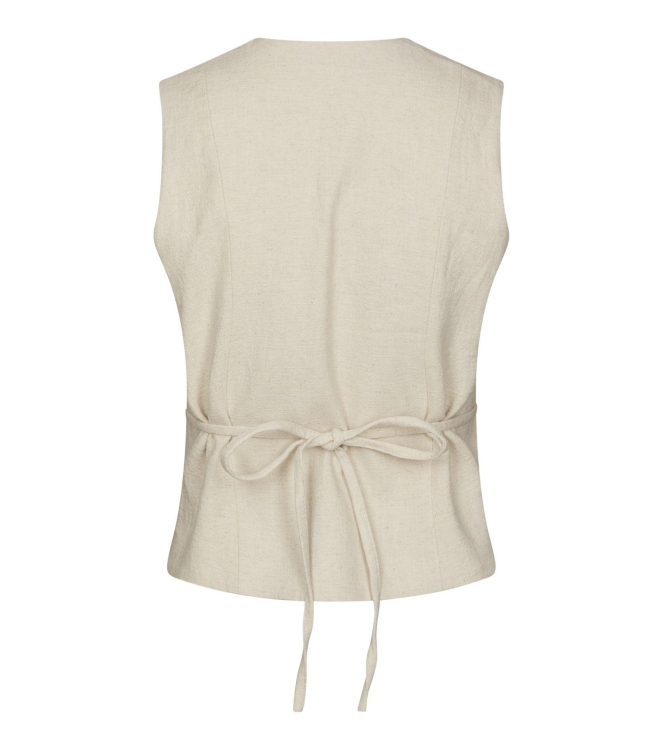 Neo Noir Samara Ramie Waistcoat Natural