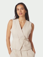 Neo Noir Samara Ramie Waistcoat Natural