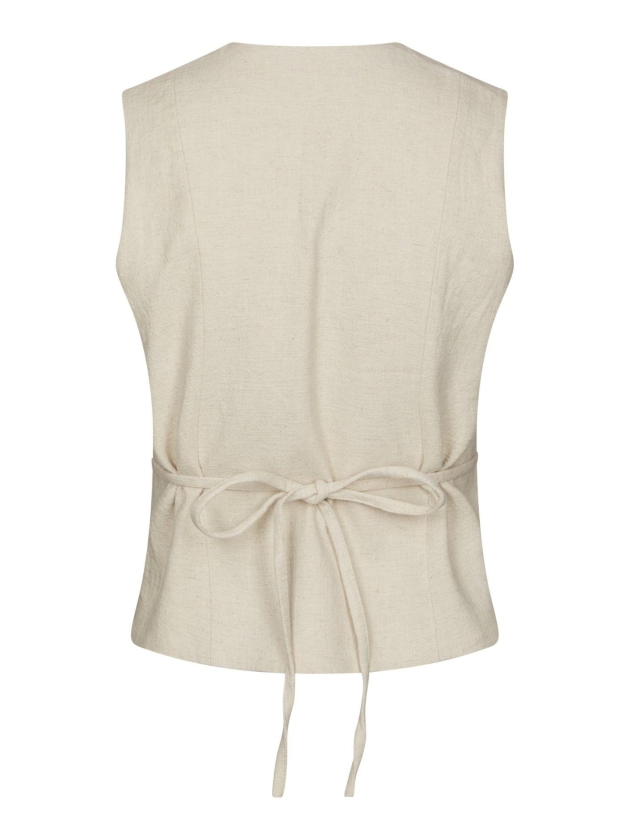 Neo Noir Samara Ramie Waistcoat Natural