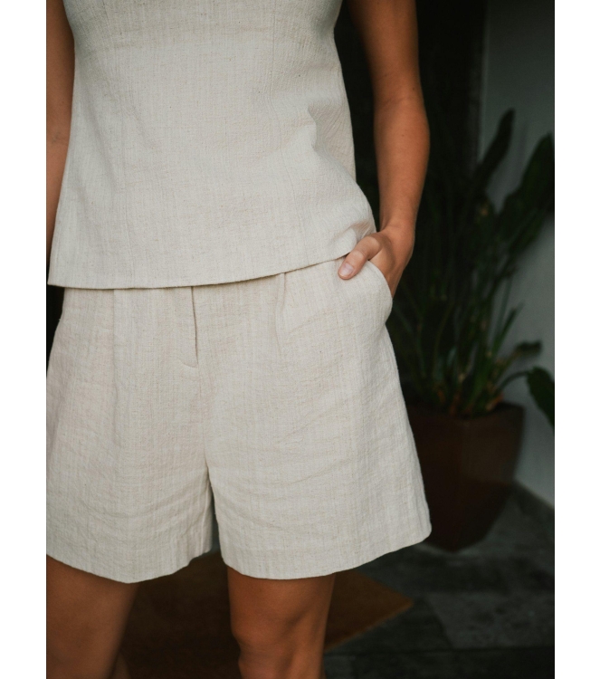 Neo Noir Sega Ramie Shorts Natural