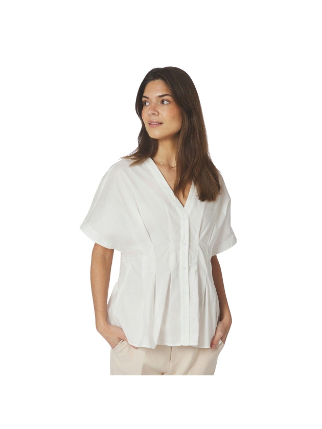 Neo Noir Adamma Poplin Blouse White