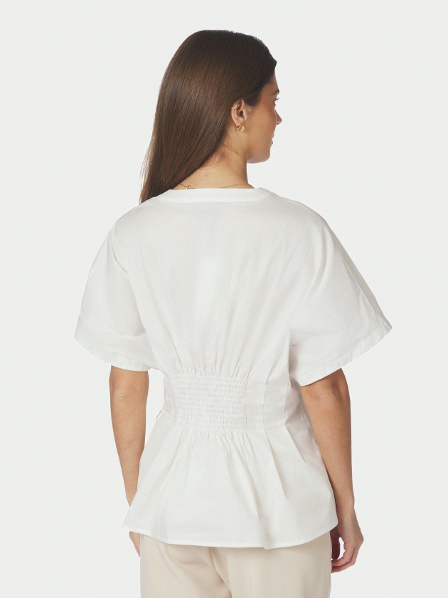 Neo Noir Adamma Poplin Blouse White