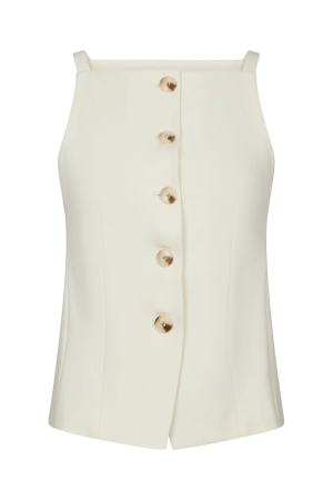 Neo Noir Kylie Structure waistcoat Off White
