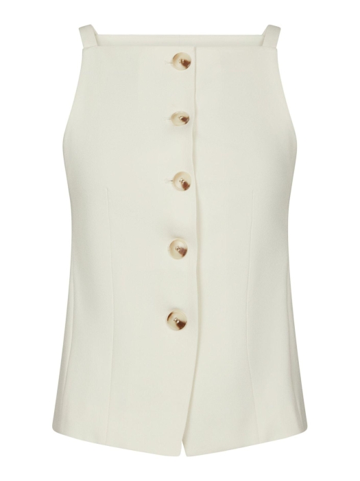 Neo Noir Kylie Structure waistcoat Off White