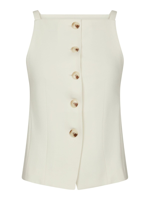 Neo Noir Kylie Structure waistcoat Off White
