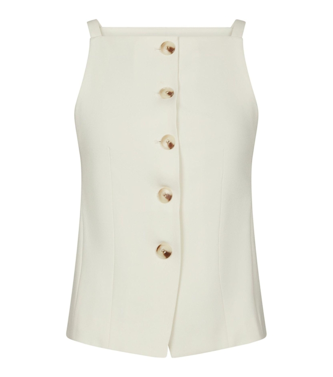 Neo Noir Kylie Structure waistcoat Off White