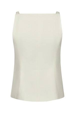 Neo Noir Kylie Structure waistcoat Off White