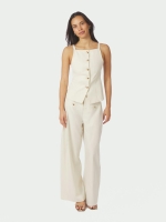 Neo Noir Kylie Structure waistcoat Off White