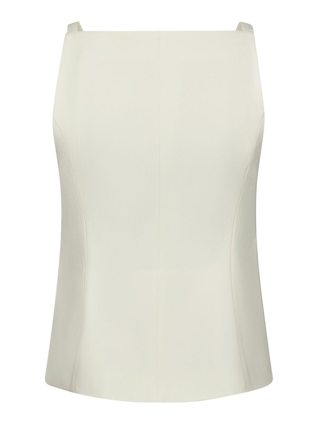 Neo Noir Kylie Structure waistcoat Off White