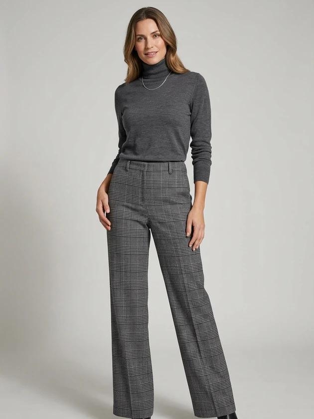 Gardeur Hose Wide leg Feminine 1093 Hellgrau