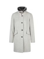 Lebek Jacke(Wolle)mit Pelz 920 Grey