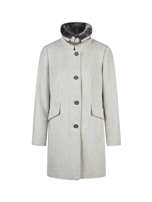 Lebek Jacke(Wolle)mit Pelz 920 Grey