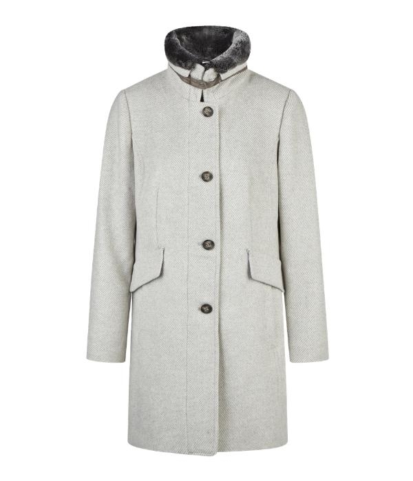 Lebek Jacke(Wolle)mit Pelz 920 Grey