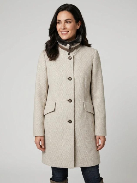 Lebek Jacke(Wolle)mit Pelz 920 Grey
