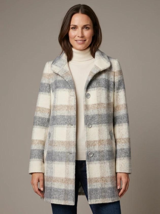 Lebek Jacke(Wolle) 920 Silver grey/beige/ecru